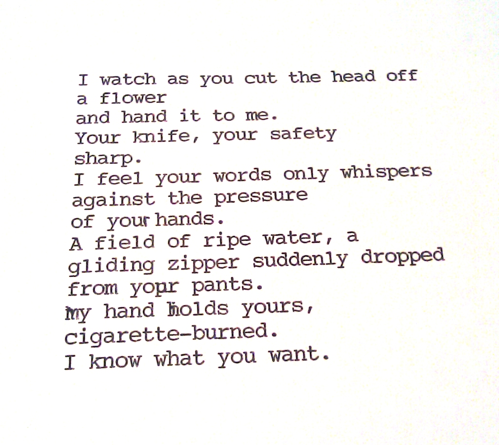 (An untitled poem I wrote when I was 17 about a boy who didn’t deserve a poem.)